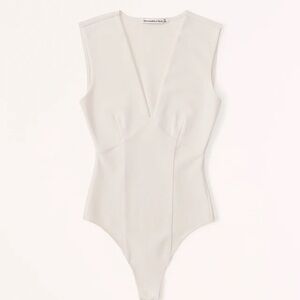 Abercrombie & Fitch Crepe Plunge Bodysuit